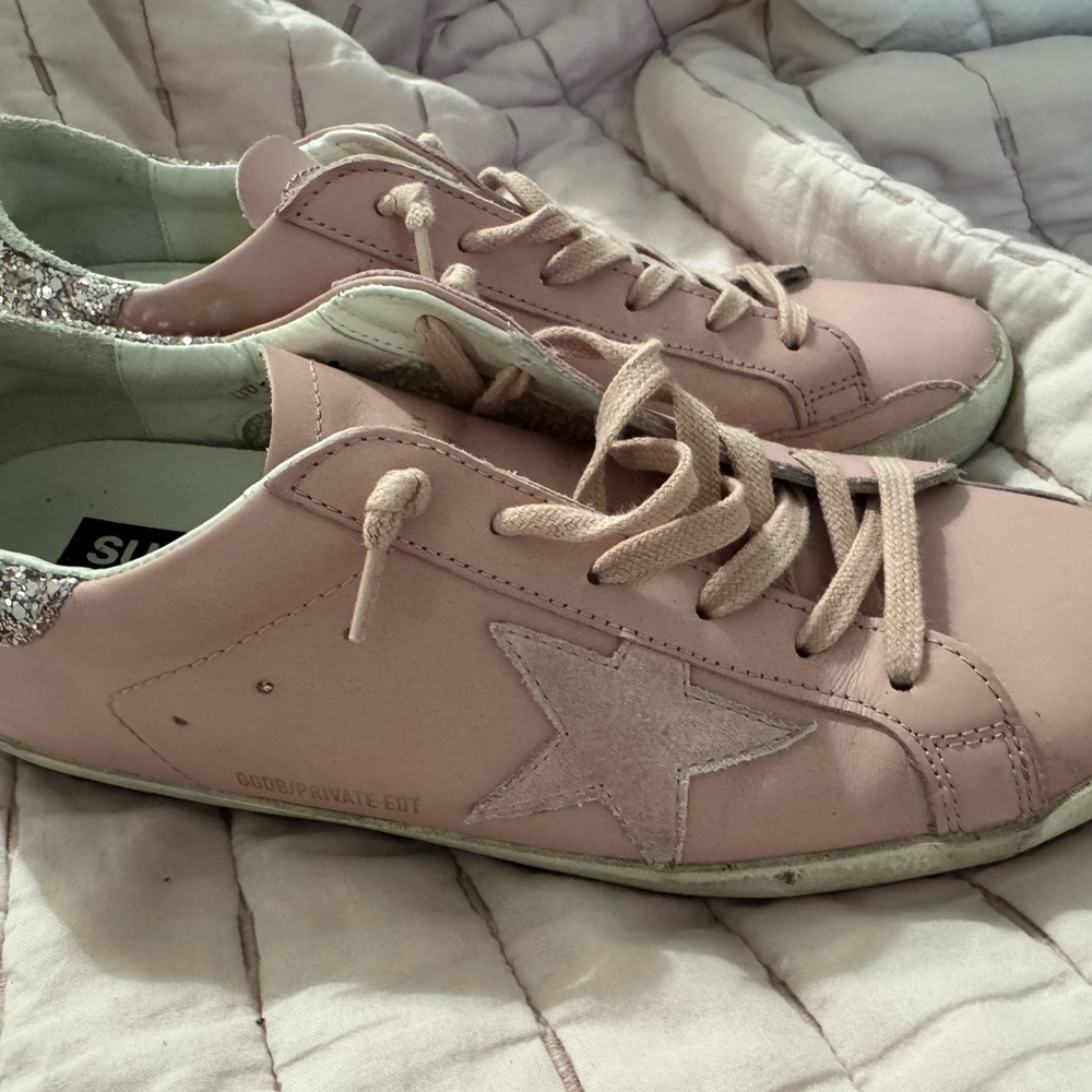 Golden Goose Blush Pink Mid Star Sneakers